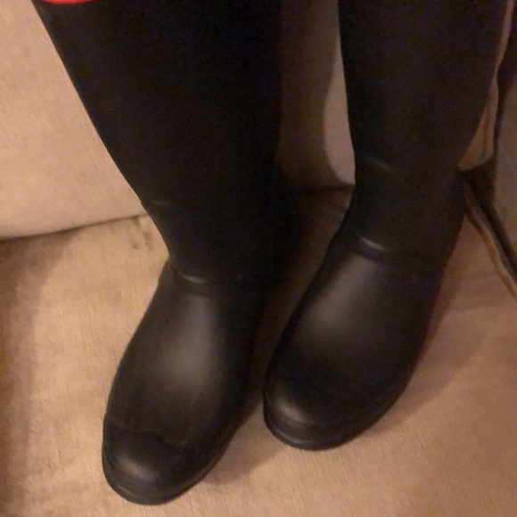 Gorgeous Hunter black tall matte Sheepskin Winter Snow boots 8 - Picture 8 of 15